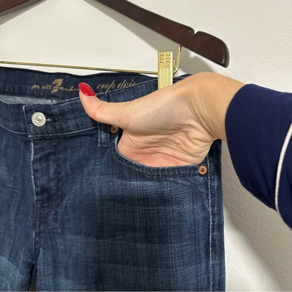 7 For All‎ Mankind Dojo Capri Blue Jeans Womens Size 31 Denim - Picture 6 of 11